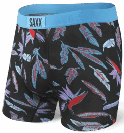 SAXX Ultra Boxer Fly Black Birds Of Paradise