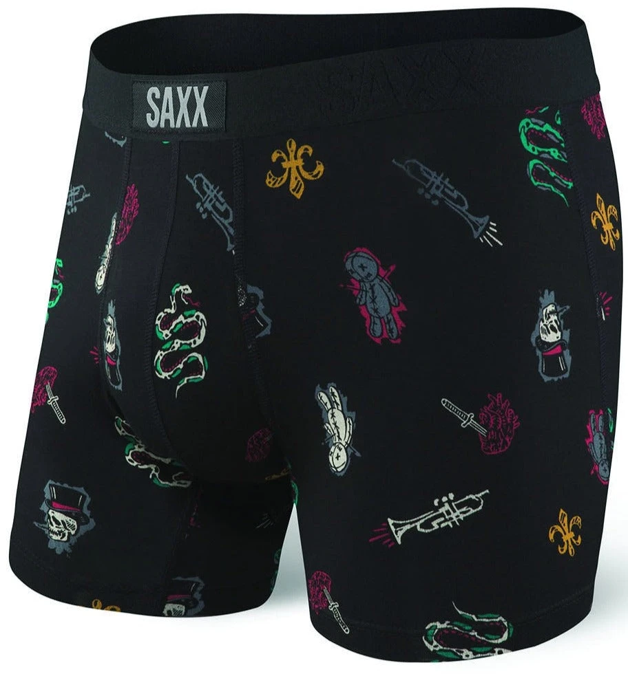 SAXX Vibe Boxer Brief Black Mardi Gras 1 SAXX Vibe Boxer Brief Black Mardi Gras