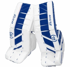 Warrior Ritual GT2 Intermediate Goalie Pads (w/ Knee Pads) 17 Warrior Ritual GT2 Intermediate Goalie Pads (w/ Knee Pads) -Hockey Supremacy Deals Store warrior ritual gt2 intermediate goalie pads white blue